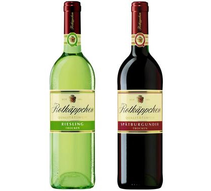 Rotkäppchen und der Wein. Rotkäppchen und der Wein.